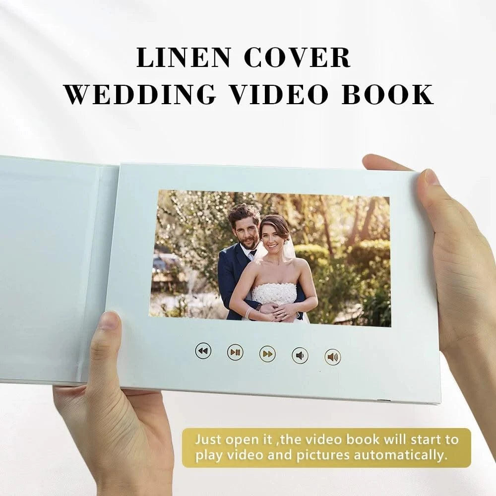Linen Bound Video Book Wedding Video Album Up to 3 hours of video