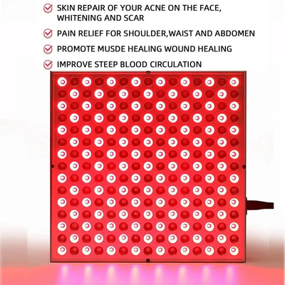 NEW LED Red Light Therapy Panel Lamp for Facial Anti Aging SkinCare Beauty 225 LED Light Body Pain Relief Physical Therapy Tools