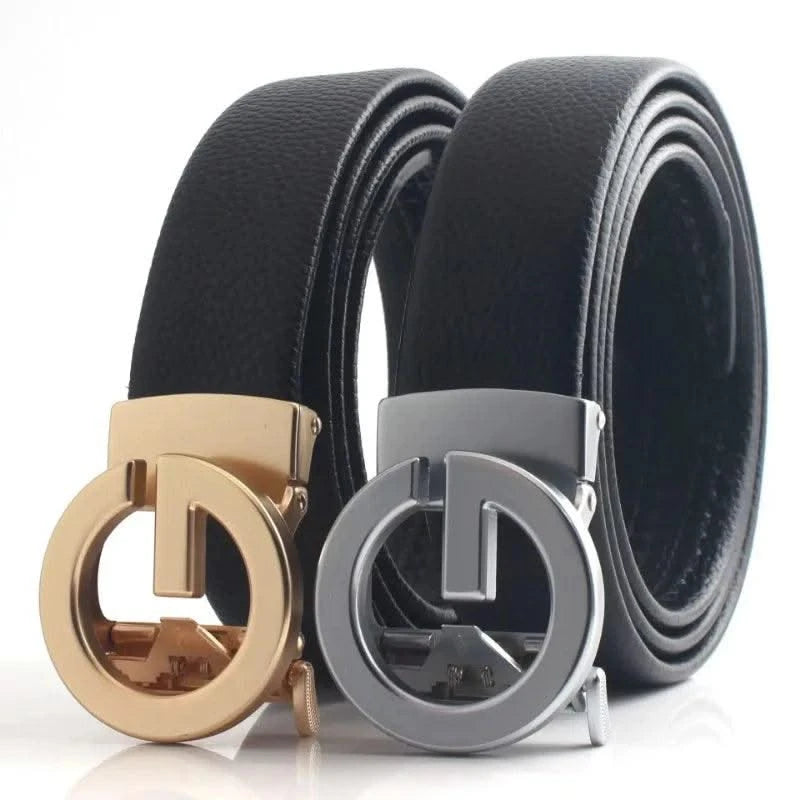 Men's Belt Letter Light Luxury Fashion Real Leather Pants