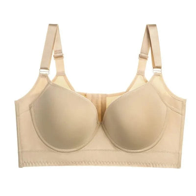 Women Full Coverage Push Up Bra Underwire Sculpting Uplift Shapewear Deep Cup T Shirt Bra Hide Back Fat Smoothing Brassiere