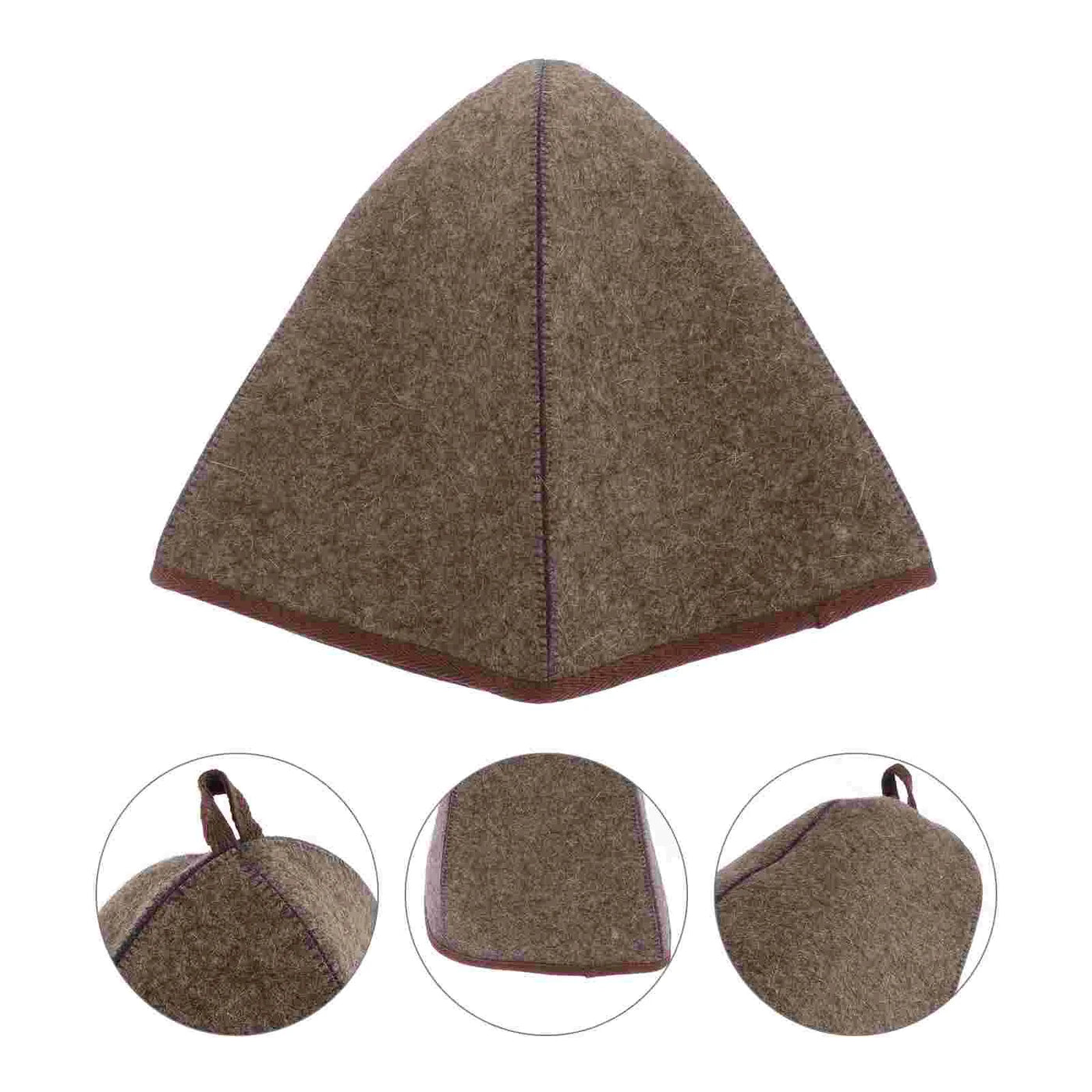 Thickened Sauna Hat Wool Felt Bathing Hat Hat Shower Cap Portable Bath Accessories Shower Caps Household Merchandises