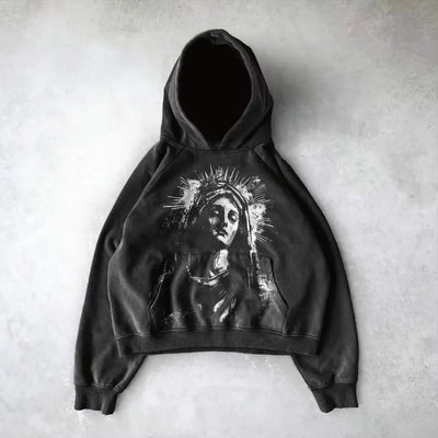 High Street Y2K Zipper Hoodie Graphic Print Rock Gothic Zip Up Hooded Sweatshirt Harajukus Streetwear Vintage Pullover hoodies