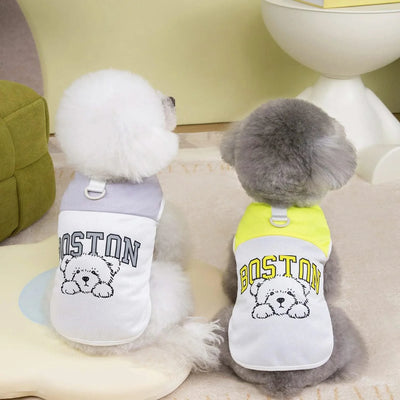 Summer Cool Dog Clothes New Dogs Pet Vest For Puppy Breathable Vest T-shirt Costume Bulldog Dog T-shirt Outdoor Pets Clothing
