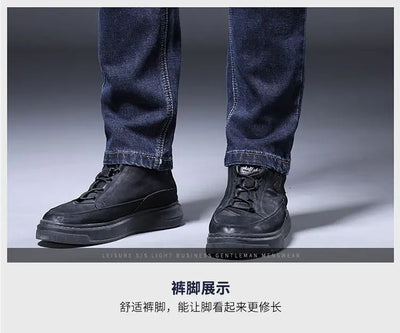 2025 New in Men's Stretch Jeans Straight Fit Denim Pants Male Formal Classic Blue Business Casual Regular Autumn Cowboy Trouser