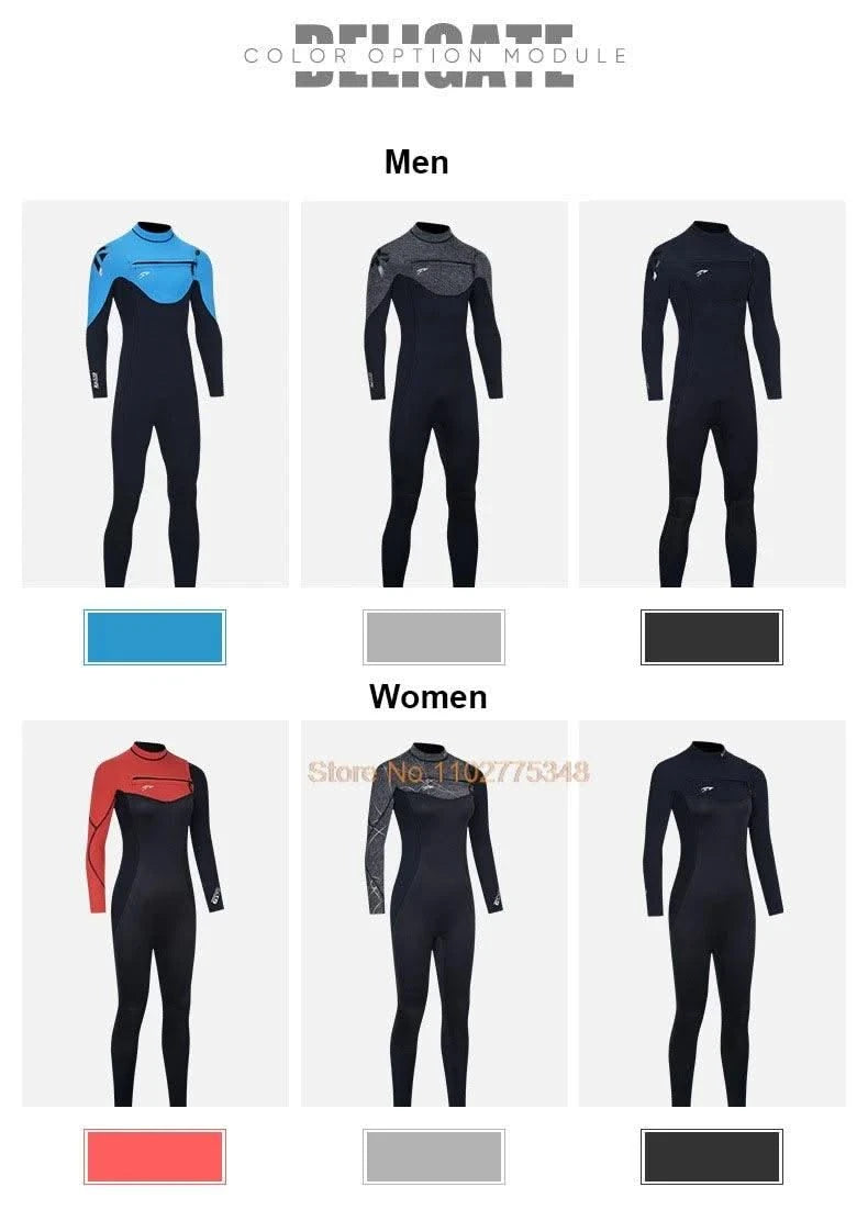 Wetsuits For Men Women Neoprene Surf Suit Wet Suit Chest Zip 3/2mm Full Body Dive Skins For Surfing Diving Snorkeling Kayaking
