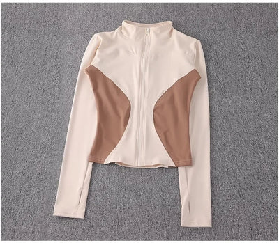 2024 long-sleeved sports sweater gym tops fitness sports jacket new women yoga jackets