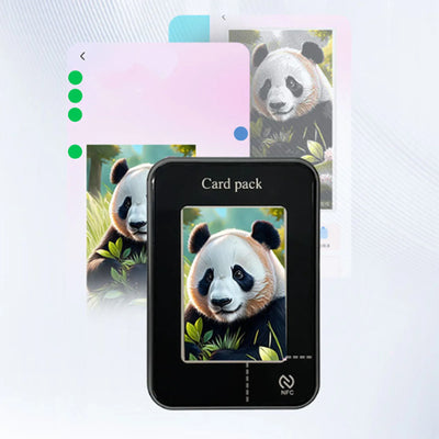 Magnetic Phone Card Wallet Holder Compact DIY Projection Multifuncitonal NFC Magnetic Phone Wallet Ink Screen for Mobile Phone