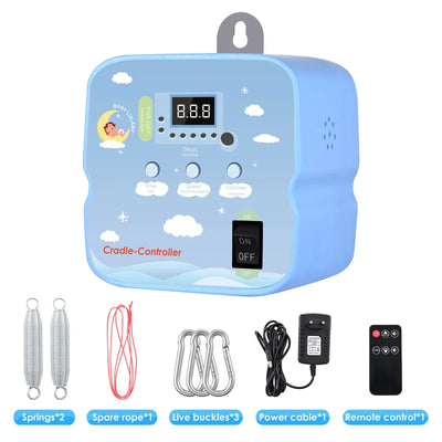 Babyschaukel-Controller Electric Baby Swing Controller,2 Spring,Remote Control, Motor Spring Bracket, Adjustable Timer, No Noise