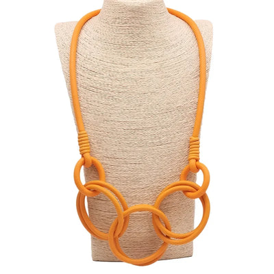 BARWODO New Rubber Chain Necklace For Women Simple Handmade Elasticity Jewelry Sweater Chains Party Accessories Luxury Necklaces