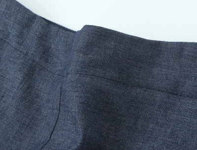 Women's clothing 2025 summer new product fashionable and versatile linen buttons high waist wide-leg casual trousers