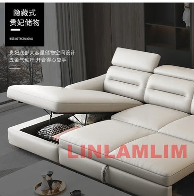 MANBAS Multifunctional Convertible Sofa Bed With Eletric Recliner, Folding Sofa Cama With Power Reclining Seats & Storage Box