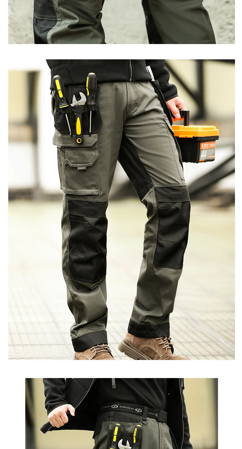 Work Pants For Men Multifunctional Work Trousers Workwear Pants With Reflective Tapes