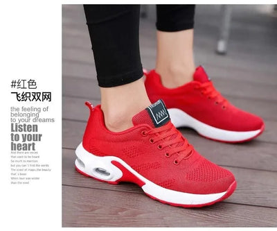 Sports Shoes for Women Spring White Breathable Casual Sneakers Summer Breathable Air Cushion Running Zapatillas Mujer Girl Shoes