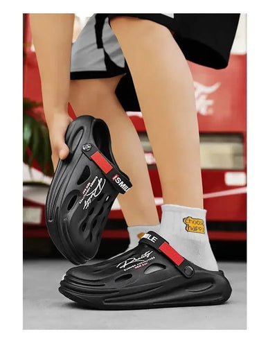 2025 New Men's Clogs Slippers Sandal Men Garden Shoes Flat Sandals Male Sneakers Outdoor Home Clogs Slides Men Summer Shoes - Elanique