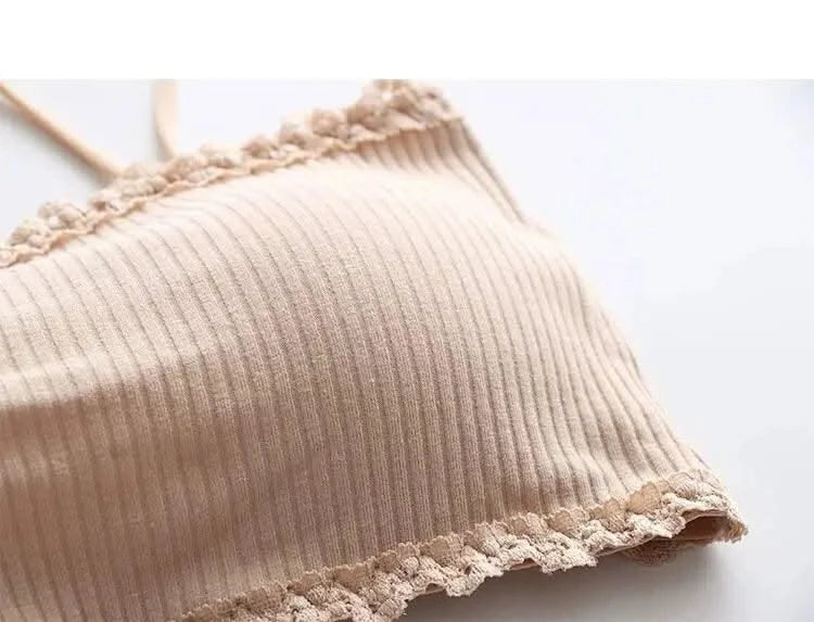 Women's Cotton Bra Female Tube Top Bra