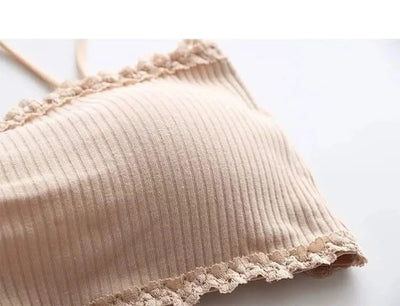 Women's Cotton Bra Female Tube Top Bra