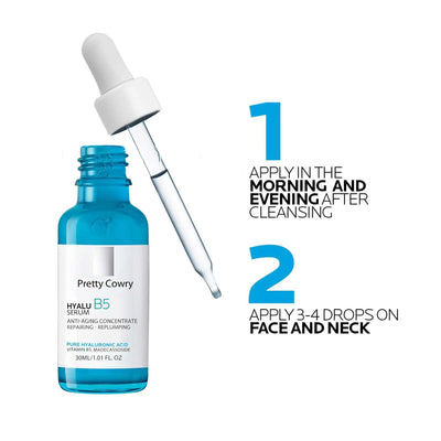 Facial Hyaluronic Acid B5 Serum Anti Aging Improves Fine Lines Firms Skin Brightens Rough and Dull Complexion Hyalu Essence