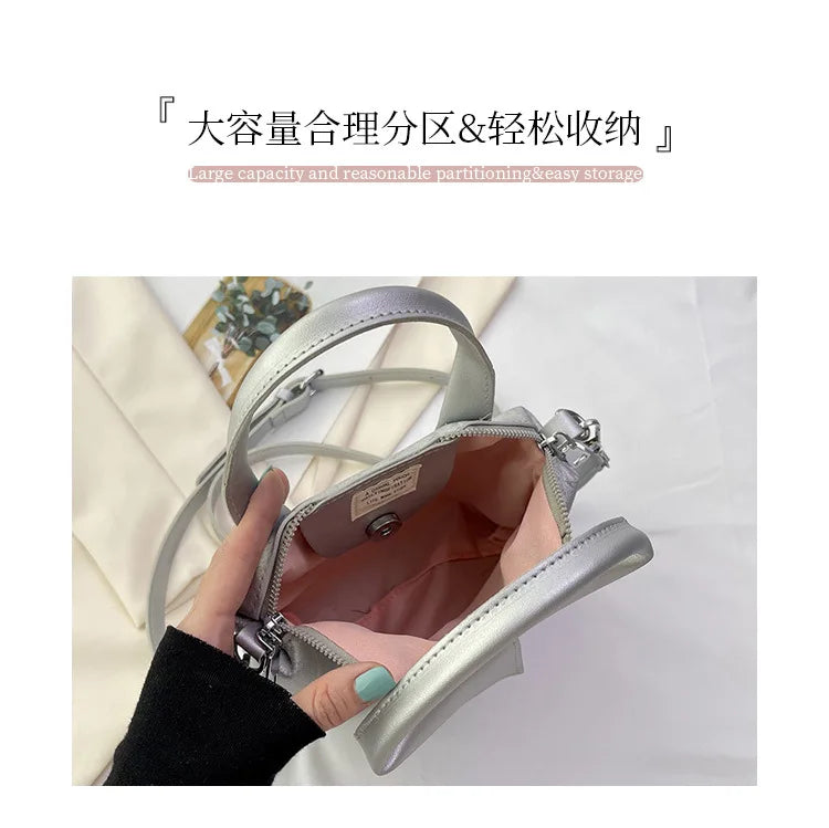Tote Bag Hand Bags for Women 2024 Designer Handbag Shoulder Square Crossbody Korean Popular Youth Women's Fashion Original