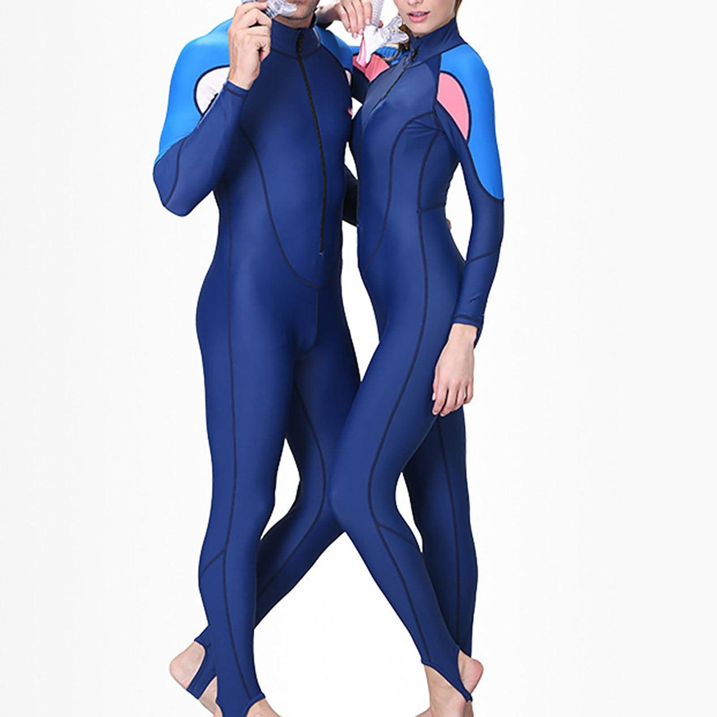 Professional Wetsuit Neoprene Blue For Men Women Long Sleeve Diving Suit One-piece Couple Wetsuit Surfing Snorkeling
