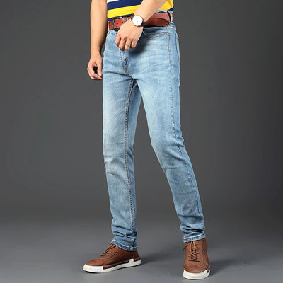 Classic Business Casual Jeans Men 2025 New Fashion Retro Slim Stretch Denim Trousers Male High Quality Luxury Pants Men Clothing