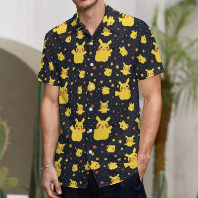 Summer Men's Shirt Cute Animal Print  Shirt
