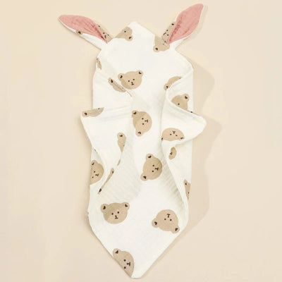 Baby Rabbit Cotton Muslin Comforter Sleeping Dolls |Blanket | Soft Soothe Appease Towel |Bibs| Burp Cloths Infant