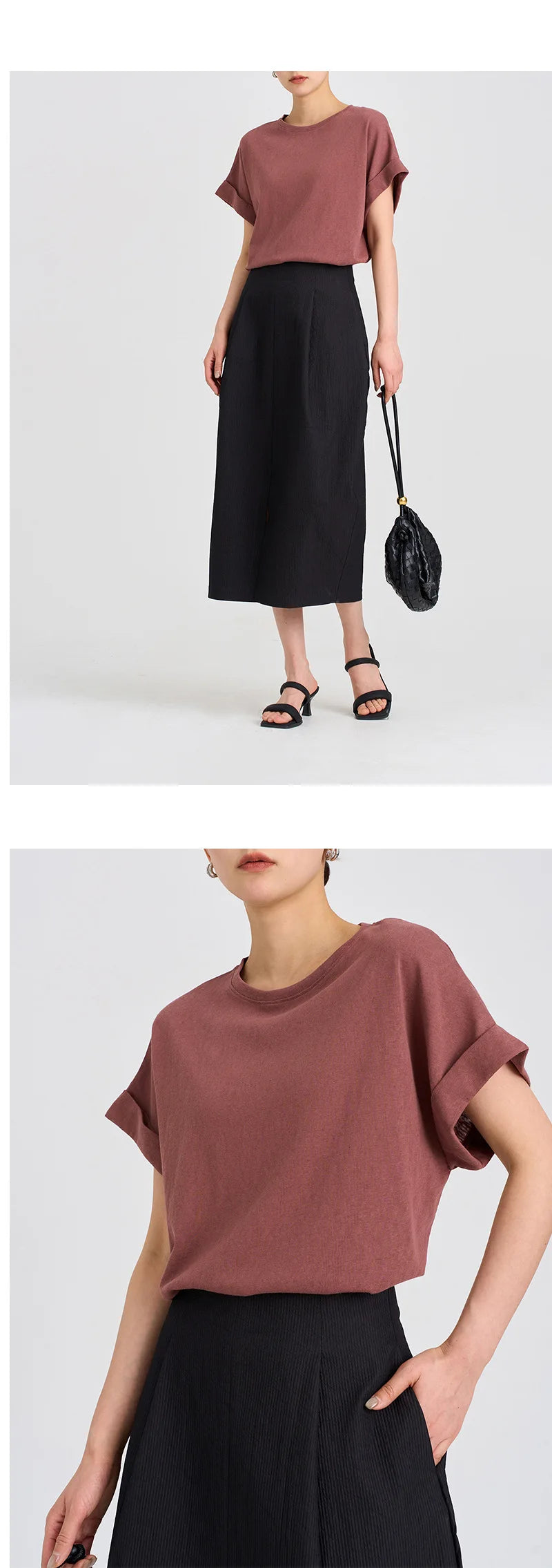Women T Shirt Short Sleeve Cotton Linen Tops Crew Neck Oversize Dolman Plain Tees Spring Summer