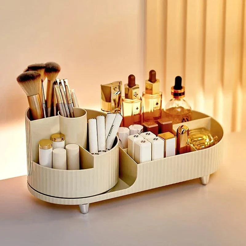 Makeup Organiser Lipsticks Container Vanity 360° Rotating Makeup Brush Holder