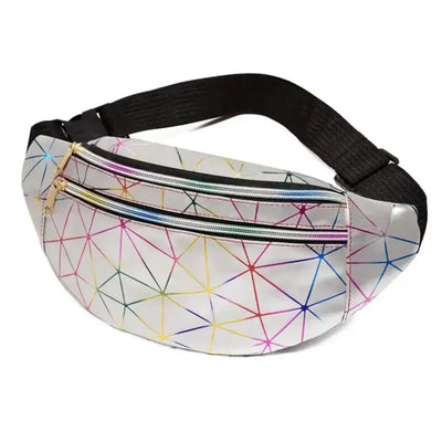 New Fashion Women Waist Packs Fanny Pack Pouch Hip Purse Satchel Laser Belt Bags Geometric Patterns Wallet
