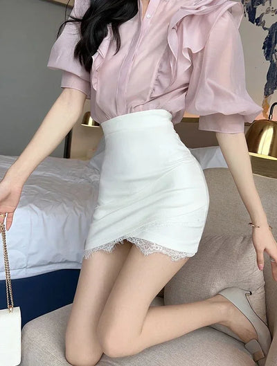 Midi Woman Skirt New In Patchwork Summer Skirts for Women 2024 Trend Cheap High Quality Aesthetic Luxury Elegant Clothing Sales