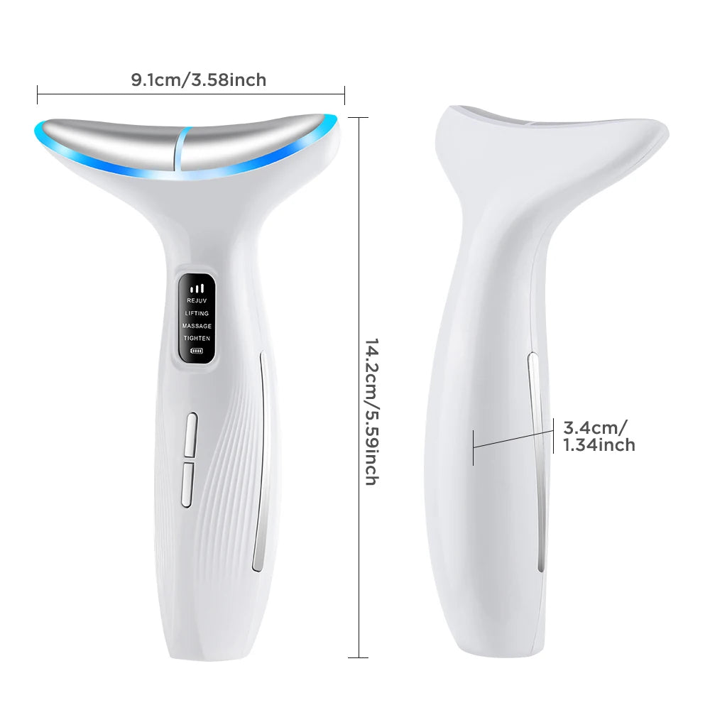 Neck Face Lifting Massager Hot Cold Neck Beauty Device Anti Wrinkle Skin Tightening Massager Remove Double Chin Facial Massager