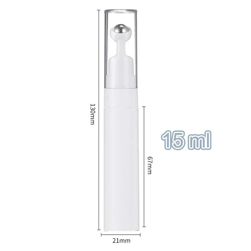 Eye Roller Massage Bottle Eye Cream Applicator with Steel Ball Empty Refillable Lotion Essential Oil Vacuum Travel Container