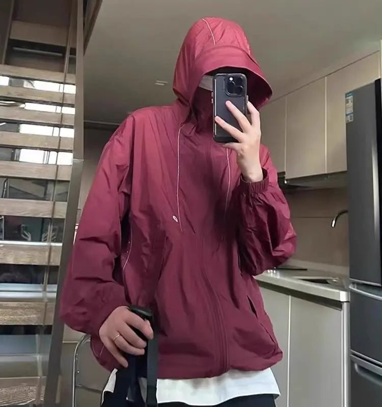 Summer New Fashion Women's Jacket Beach Thin Sunscreen UV Protection Coat 2023 Female Long Sleeve Hooded Jackets Outerwear Tops