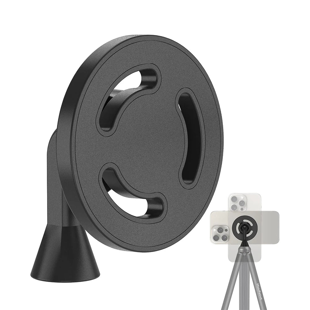 Magnetic Phone Tripod Mount Adapter with 1/4"-20 Hole for MagSafe for iPhone 16 15 14 13 12 Plus Pro Max Mini Case, Selfie Stick
