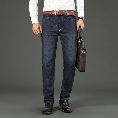 Classic Business Casual Jeans Men 2025 New Fashion Retro Slim Stretch Denim Trousers Male High Quality Luxury Pants Men Clothing