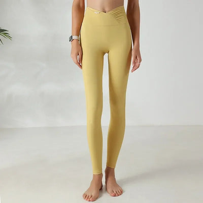 Yoga pants women's fitness running sports 2024 new spring and fall belly lifting hip tight bottoming pants nude stretch