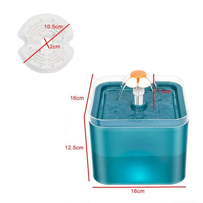 Pet Water Dispenser with Recirculate Filtring for Clean Water Automatic Cat Drinking Fountain USB Charging with LED Lighting