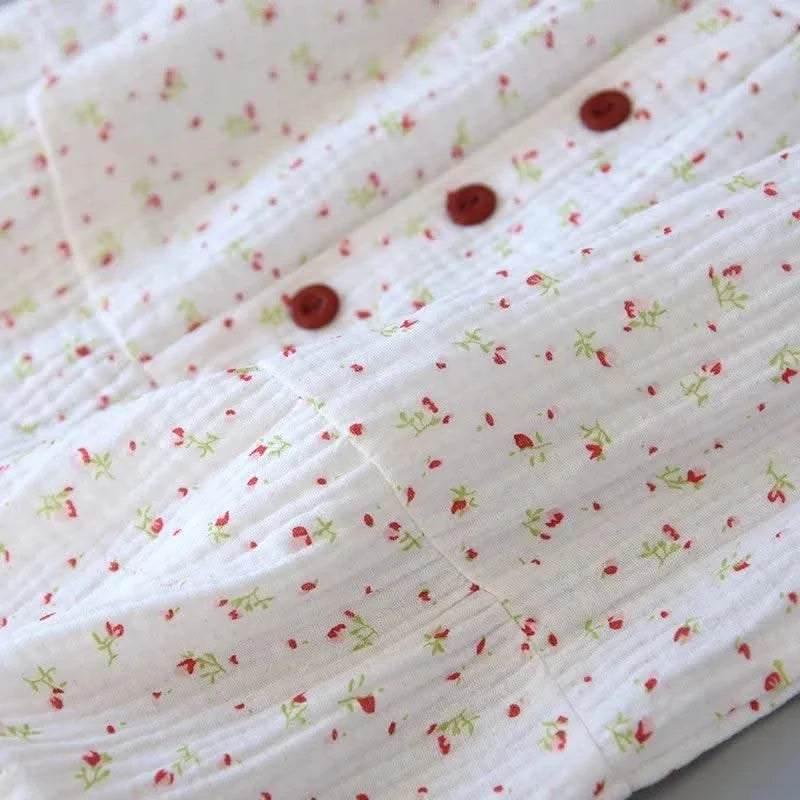 Summer Cotton Dresses Women 100% Crepe Nightgowns Ladies Gauze Comfortable Nightdress Suspenders Sleepwear For Women Home Wear