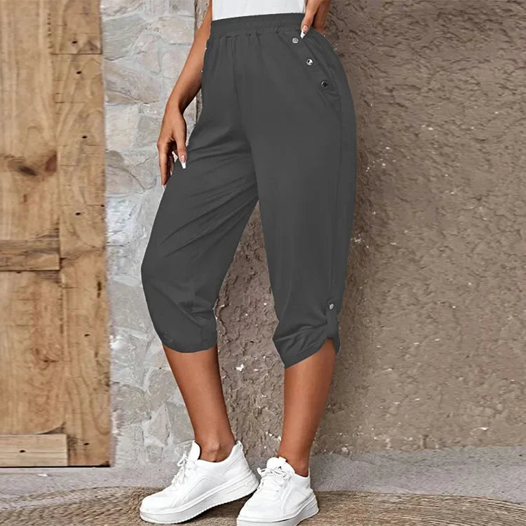 Trousers Ladies Summer New Fashion Comfort Leisure Capri Elastic Pants Women Joggers Sweatpants Basics