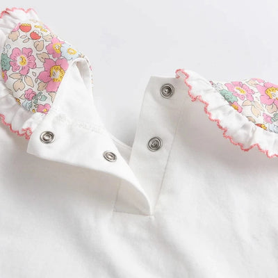 Summer Clothes Set for Baby Girls Kids Kawaii Vest Tops and Floral Printed Butt Pants Children Korean Style Casual Playwear