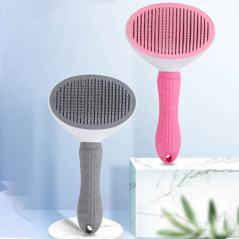 Pet Grooming Comb for Cats & Dogs, One - Click Hair Removal, Special Design, Ideal for Detangling & Shedding Control
