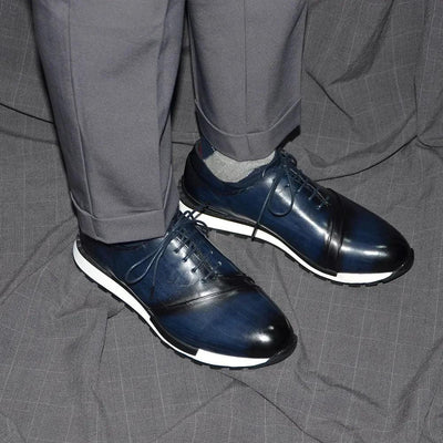 Luxury Brand Design Men's Oxford Shoes Fashion France Style Leather Sneakers Slip-on Casual Business Travel Non-slip Male Shoes