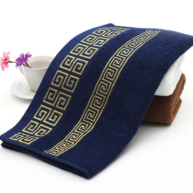 Adult Bathroom Towels, 35x75cm, 100% Cotton, High Quality, Luxury Soft, Embroidered, Beach, Strongly Water Absorbent