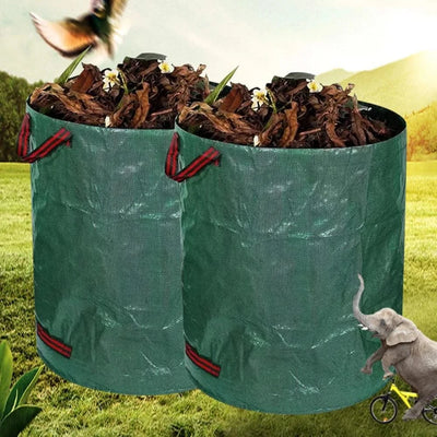 Garden Waste Bag 500L Large Capacity Garden Bag Reusable Waterproof Leaf Sack Weed Trash Can Container for Yard Leaf Storage Bag