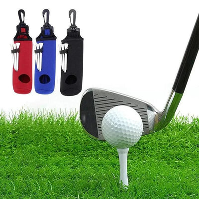 Golf Tee Holder Golf Ball Carry Bag Neoprene Golf Ball Pouch Golf Ball Holder Keychain Belt Clip Portable Golf Gifts Accessories