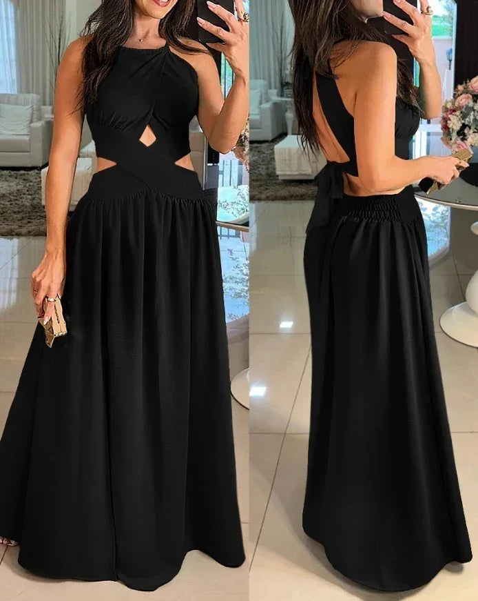 Women's Evening Dress 2024 Spring/summer Latest Intelligent Solid Color Red Temperation One Shoulder Party Tight Long Skirt