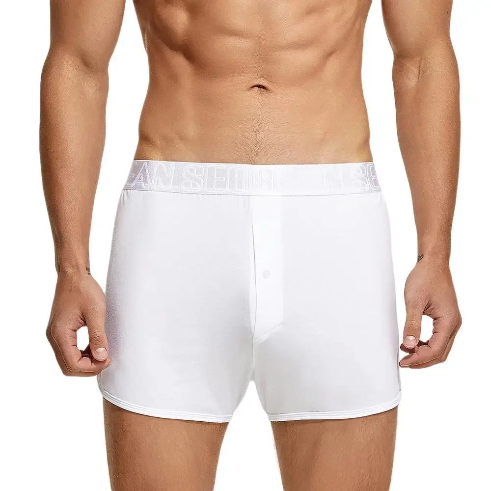 2024 Men's Cotton Jersey Boxer Short Loungewear Underwear Loose Fit Underpants Sleepwear Shorts Boxers for Men