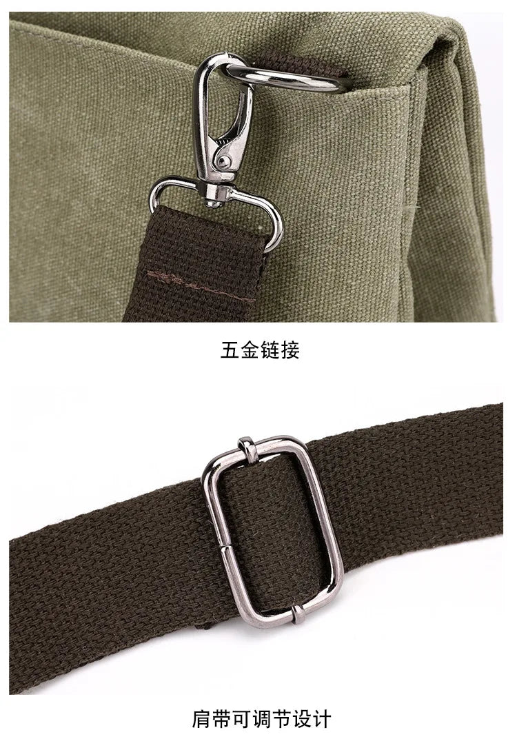 Men's Fashion Canvas Shoulder Bag Business Travel Crossbody bags Men Multifunctional Messenger Bags Briefcase Men Handbags Totes