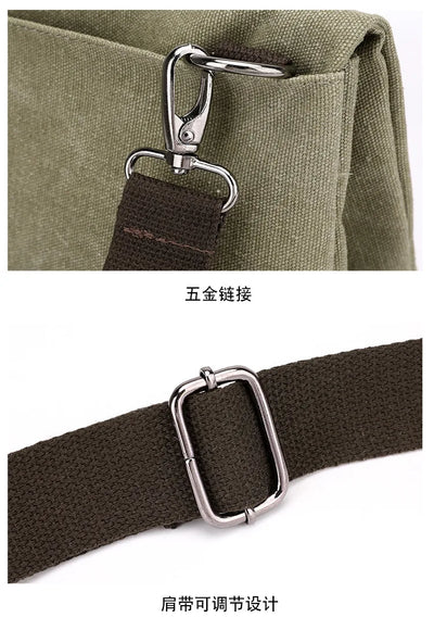 Men's Fashion Canvas Shoulder Bag Business Travel Crossbody bags Men Multifunctional Messenger Bags Briefcase Men Handbags Totes