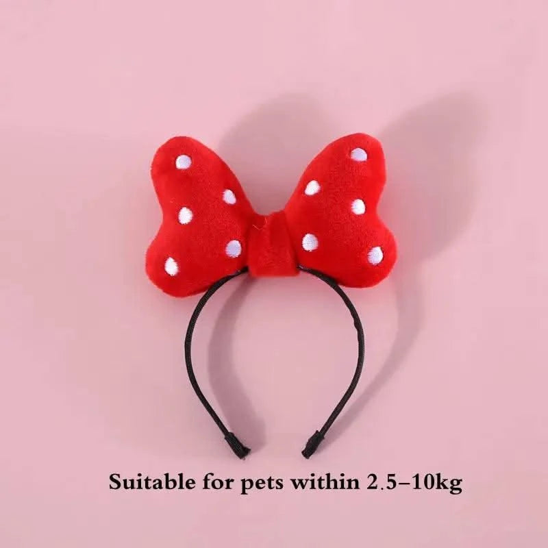 Cat Accessories Party Cat Headdress Wear Puppy Hairband Dog Dress Up Hat Pet Hair Accessories Bow Tie Dog Bowknot Pet Hair Hoop